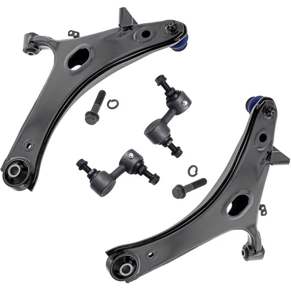 Detroit Axle - 4pc Front End Control Arms Kit for 09-13 Subaru Forester, 11-14 Impreza, 13-14 WRX, 2 Lower Control Arms w/Ball Joint 2 Sway Bar Links 2009 2010 2011 2012 2013 2014 Replacement
