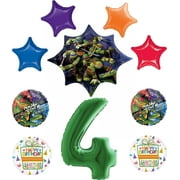 MAYFLOWER PRODUCTS Teenage Mutant Ninja Turtles Party Supplies 4th Birthday TMNT Balloon Bouquet Decorations