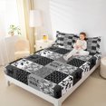 thumbnail image 4 of Homewish Jungle Deer Wolves Full Size Sheets,Retro Camouflage Pattern Bed Sheets,Gray White Black Sheet Sets For Teens,Super Cozy Room Decor,4-Piece, 4 of 7