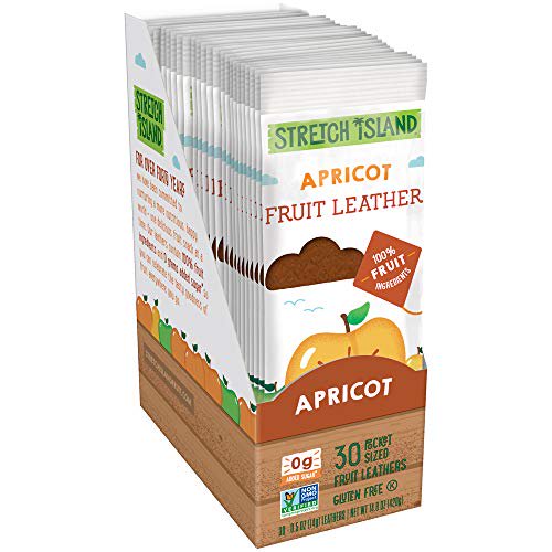 Stretch Island Original Fruit Leather, Apricot, 0.5 Ounce Leathers, 30