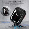 thumbnail image 3 of [2 Pack] IBAOLEA Compatible for IBAOLEA Watch Case Series 7 41mm，Hard PC Edge Bumper Case Protective Cover Frame Compatible for iWatch Series 7 41mm Black+Black For apple watch 7 41mm, 3 of 7