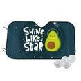 thumbnail image 2 of Picia Avocado in Space1 Curved Windshield Sunshade Accordion Folding Style Auto Shade for Car Truck SUV Van Blocks UV Ray Sun Visor Protector -Small, 2 of 7