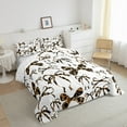 thumbnail image 3 of Manfei Cartoon Bow Tie 3pcs King Size Comforter Sets,Leopard Print Bedding Comforter Set,Dreamy Princess Bedding Set,Ultra Soft Cute Room Decorative,Reversible, 3 of 6