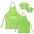 thumbnail image 1 of TOPTIE Tabliers de Cuisine en Toile de Coton pour Enfants et Parents et Ensemble de Toque de Chef, 1 of 7
