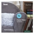 thumbnail image 6 of Plush Keet Children's Chair Charcoal, with accent pillow, 6 of 6
