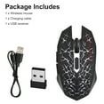 thumbnail image 4 of Wireless Gaming Mouse for Laptop, TSV Rechargeable USB 2.4G PC Gaming Mouse with 5 Adjustable DPI, 7 Colors LED Lights, 6 Silent Buttons, Ergonomic Optical Mouse for Computer, Laptop, Desktop, Mac, PC, 4 of 9