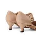 thumbnail image 3 of BURUDANI Women's Kitten Heels Low Pumps Shoes Pointed Closed Toe Slip on Dress Work Bridal Party Wedding, 3 of 6