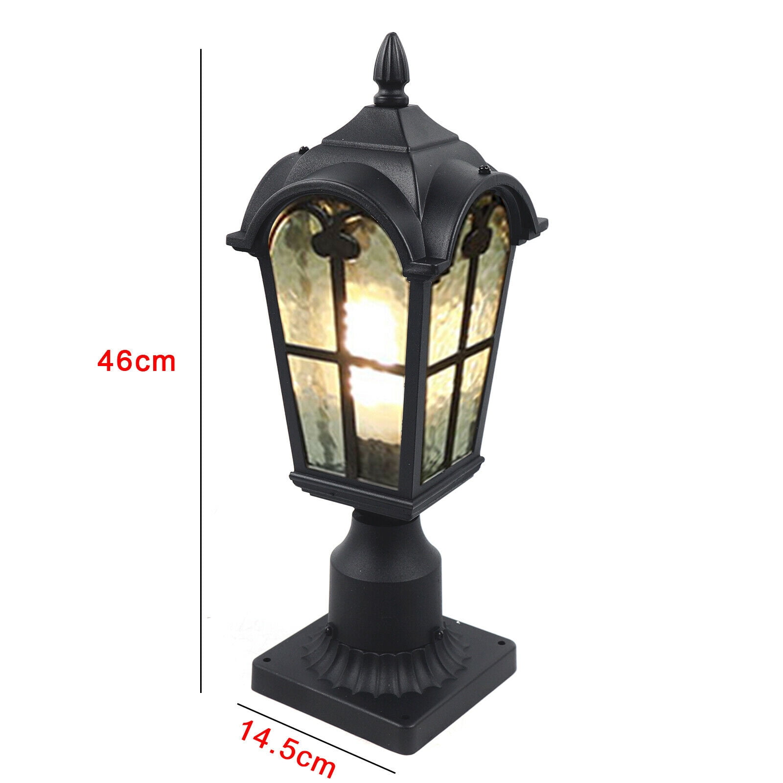 Retro Post Light Garden Patio Yard Lamp Pillar Lantern Shape Lighting Fixture Retro Post Pole Light Outdoor Garden Patio Driveway Yard Lantern Lamp Rust Proof Retro Post Light Garden Patio Yard Lamp