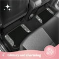 thumbnail image 5 of Carbella Diamond Bling Car Mats 4-Piece Set, Shiny Rhinestone Crystal Carpet Car Floor Mats, Two-Tone Floor Mats for Cars, Cute Automotive Interior Car Accessories for Women (White), 5 of 10