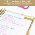 thumbnail image 2 of New Address Book with Alphabetical Tabs - Hardcover Contact Book & Password Book Organizer for Addresses, Phone Numbers, Birthdays & Anniversaries (6” x 8.25”) - Marble, 2 of 8
