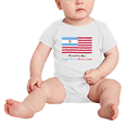 thumbnail image 2 of Proud to Be Argentine American Flag Baby Bodysuits Newborn Clothes (White, 6-12 Months), 2 of 5
