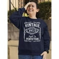 thumbnail image 2 of 50th Birthday VINTAGE 1973 Crewneck Sweatshirt, L, Navy, 2 of 3