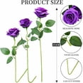 thumbnail image 3 of 10pcs Purple Rose Artificial Flower,Artificial Rose Silk Flower 50cm Fake Rose Blossom Bridal Bouquet for Home Wedding Decor (Purple), 3 of 7