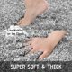 thumbnail image 4 of Alfombras de baño Yimobra Luxury Shaggy, 43 x 60 cm, color gris claro, 4 of 9
