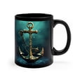 thumbnail image 3 of 11oz Black Mug Boat Anchor/Abstract, 3 of 4