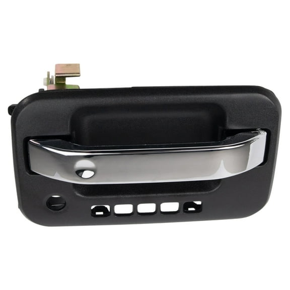 TRQ Front Left Exterior Door Handle Chrome & Black Fits 2009-2014 Ford F-150 DHA31747