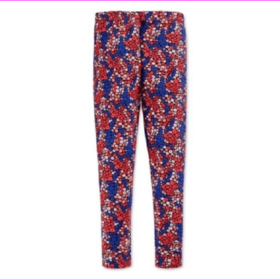 Epic Threads Girls' 7-16 Floral-Print Leggings, Blue Print, Size L
