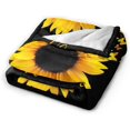 thumbnail image 3 of Sunflower Blanket Soft Warm Lightweight Flannel Fleece Blanket Sunflower Gifts Blankets for Women Men Adults 50"x40", 3 of 6