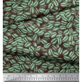 thumbnail image 2 of Soimoi Green Cotton Duck Fabric Coffee Beans Food Print Fabric by the Yard 42 Inch Wide, 2 of 3