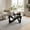 Black, variant on Modern Glass Coffee Table with Walnut Finish - Sleek Living Room Accent