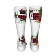 thumbnail image 6 of Rocae Vintage Buffalo Plaid Christmas Camper Novelty Casual compression Socks For Women Men Contrast Color Stockings, 6 of 8