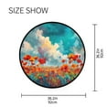 thumbnail image 5 of 36.2 Inch Round Floor Mat Beautiful Flower Field Carpet Decor Rug for Living Room Bedroom, 5 of 6