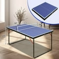 thumbnail image 2 of DOUBLE FISH Mid-Size Portable Ping Pong Table 4ft Compact Foldable Table Tennis Table Set with Net 2 Paddles & 3 Balls for Indoor Outdoor Small Spaces And Apartments Thickened Aluminum Frame, 2 of 8