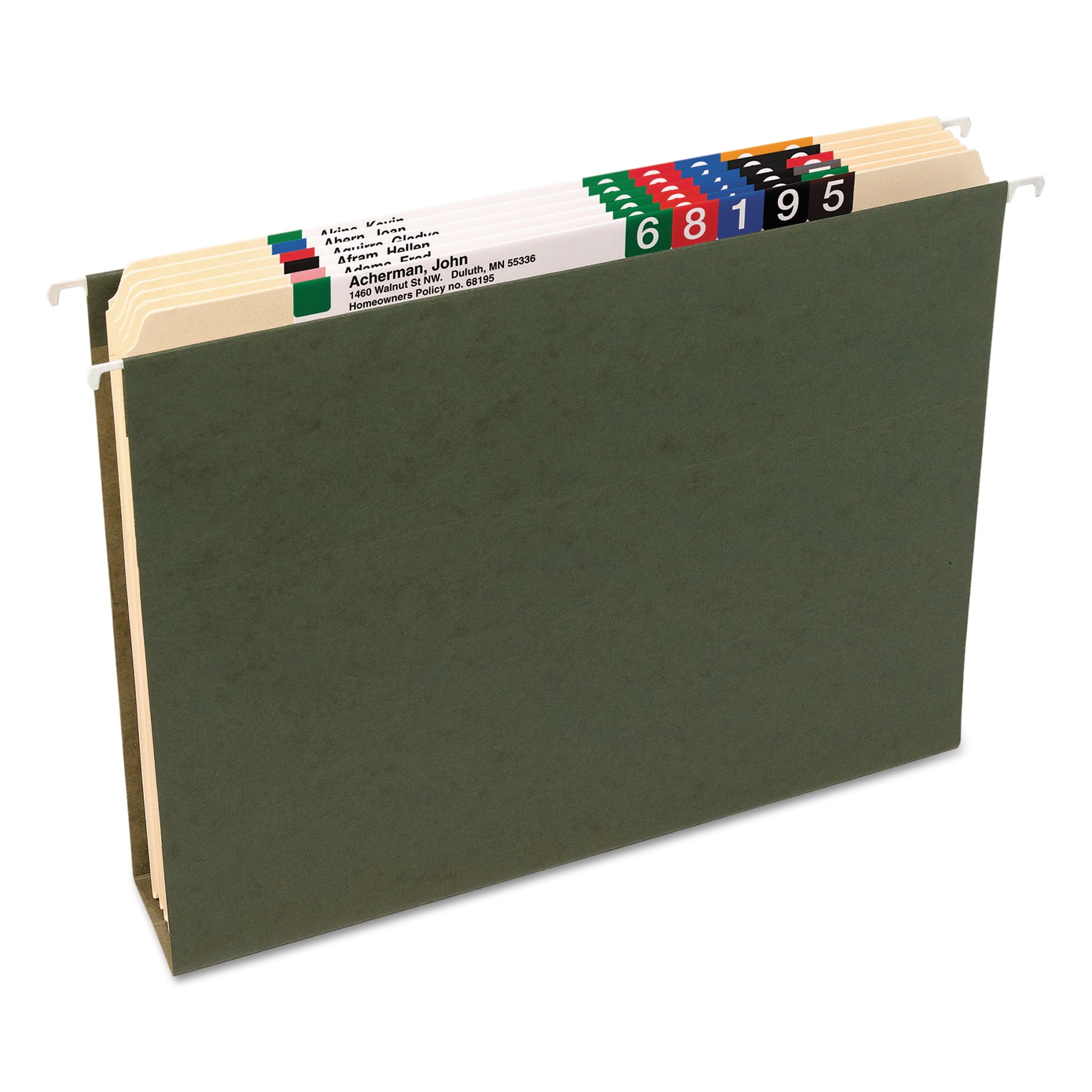 Smead Box Bottom Hanging File Folders 2" Letter Size Standard Green 25/Box 65090