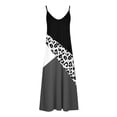 thumbnail image 5 of Lenago Robes de Printemps Grande Taille pour Femmes 2023 Mode pour Femmes à Bretelles Col en V Sans Manches à Rayures Imprimées Coupe Ajustée Robe Longue de Plage Robes d'Été de Plage en Liquidation, 5 of 5
