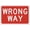 Warning Sign 4, variant on Wrong Way Sign, Aluminum Tin Warning Signs for Home Outdoor Garden 8"x12", Durable Weatherproof Traffic Sign for Road Entrance Yard