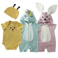 thumbnail image 1 of Kit 3 PaÃ±aleros Bordados Baby Kisses Unicornio Coneja Abeja Bebe Talla 6 meses, 1 of 5