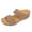Khaki, variant on Womens Wedge Sandals Orthopedic Suede Wide Width Slip on Slippers Comfortable Soft Cushion All Day Walking Non Slip Heels Blue Size 9.5