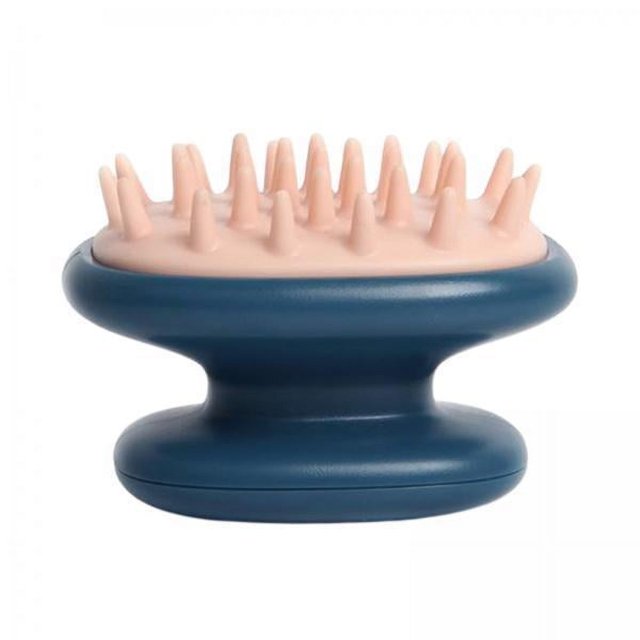 4x Ducha De Mano Cabello Cuero Cabelludo Champú Masajeador Cepillo Depurador De Cabeza Salón Azul