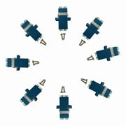 HKN 8 Pack LC Fiber Optic Adapter - Fiber Optic Cable LC to LC Duplex Singlemode Coupler with 8 Pairs Screws - Blue