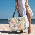thumbnail image 6 of Fuzoiu Butterfly Print Waterproof Beach Tote Bag for Women Girls with Zipper,Sandproof Pool Swim Bag,Large Capacity Beach Travel Bag for Pool Swim Travel Everyday, 6 of 7