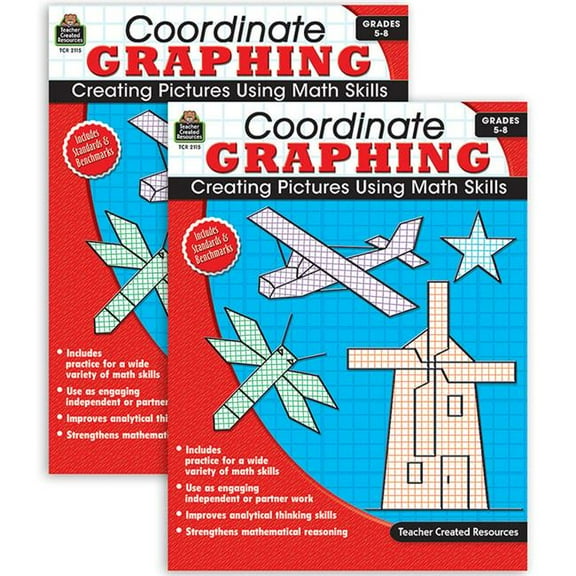 Grade 5-8 Coordinate Graphing Book, Pack of 2