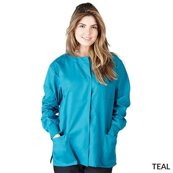 Natural Uniforms Unisex Three-Pocket Warm Up Scrub Jacket, Style R200