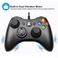 thumbnail image 2 of Xbox 360 Controller, USB PC Game Controller with Enhanced Joystick, Compatible with Microsoft Xbox 360 Slim/PC Windows 10/8/7 (Black), 2 of 5