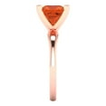 thumbnail image 3 of 2.5 ctw Solitaire Anniversary Ring for Women | Princess Cut Simulated Red Diamond | Hyperallergenic Solid 18K Rose Gold, 3 of 5