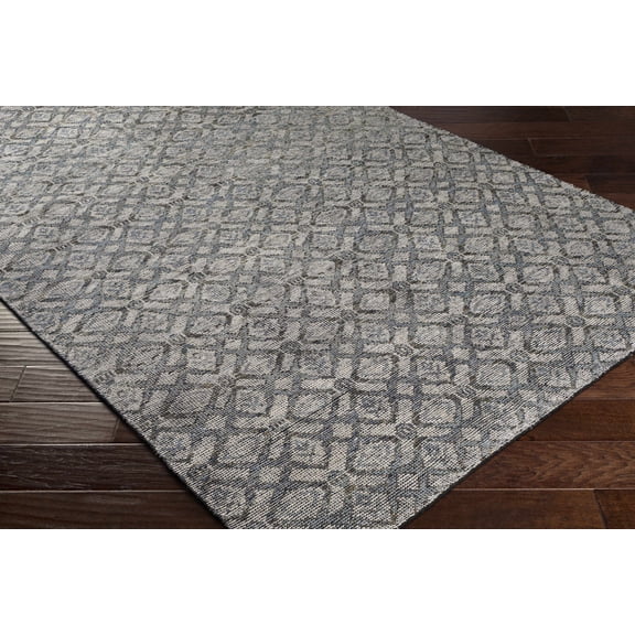 Hauteloom Maudsland Wool Living Room, Bedroom Area Rug - Contemporary - Teal, Denim, Light Sage - 10' x 14'