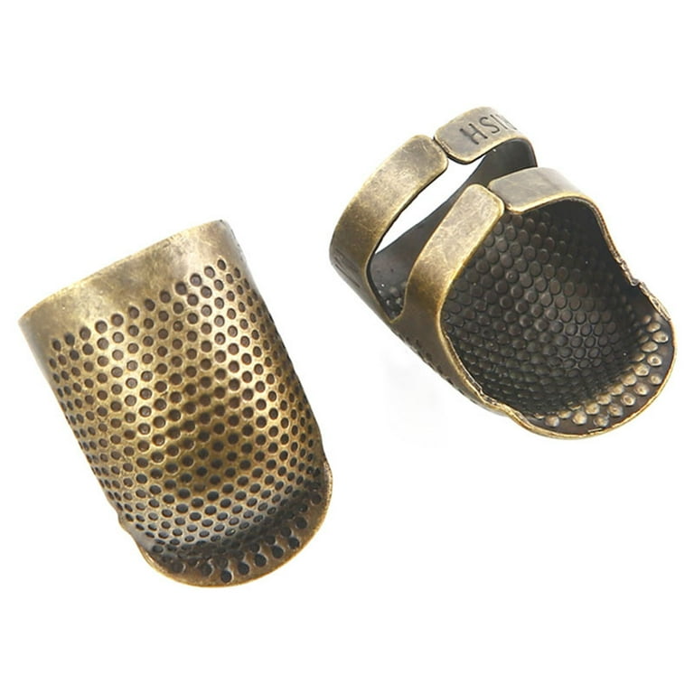 Suxgumoe Sewing Thimble,6 Pieces Metal Sewing Thimble Finger Protector  Shield Ring for Quilting Embroidery Needlework Craft