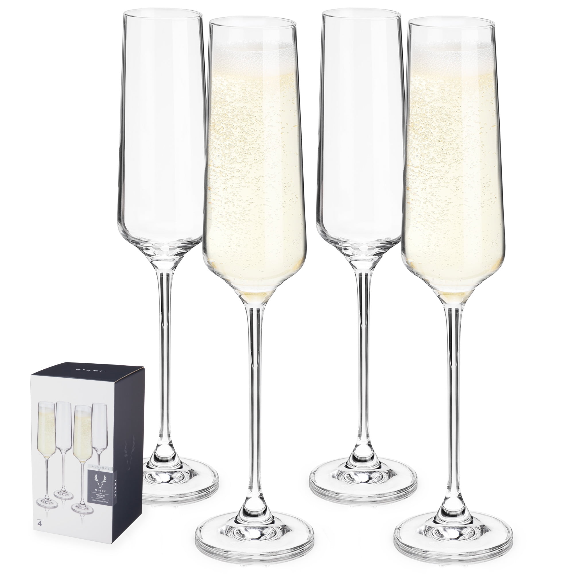 Dartington Wine Debut Flute Champagne Glasses Set of 4 