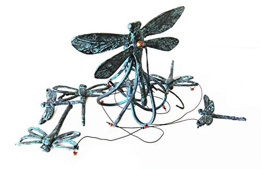 Ebros Gift 26.5 in Aluminum Metal Dragonfly Wind Chime, Polished