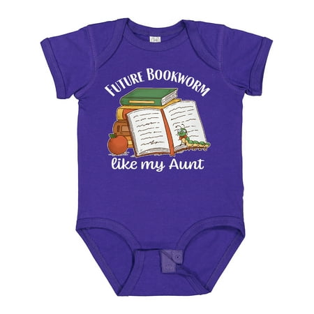 

Inktastic Future Bookworm Like My Aunt Gift Baby Boy or Baby Girl Bodysuit