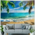 thumbnail image 4 of BCIIG  Summer Beach Theme Tapestry Wall Hanging  Palm Trees Ocean Sea Beach Wave Scenery Wall Art Tropical Nature Tapestry Holiday Home Decor for Bedroom Living Room, 4 of 6