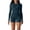 DT-Mint Green, variant on DailyTrove Women's Zip-Up Long Sleeve Bodycon Romper - Slim Fit, Solid Color, Spring & Casual Street Wear,Light Blue