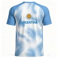 thumbnail image 6 of Men's Fashion Casual Soccer Argentina Style Soccer Printed Sport Breathable Short Sleeve Tops, 6 of 7