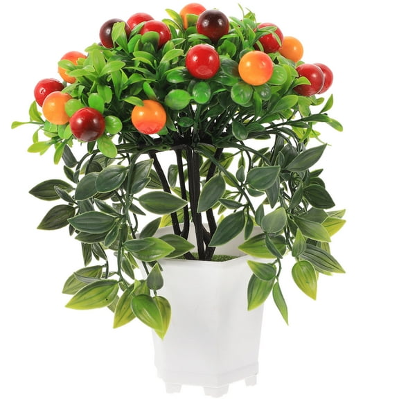 COMPUKAS 1 Set Multi Colored Faux Bonsai Plastic Tree for Family and Friends
