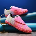 thumbnail image 2 of Utlike Boys Low Top Cleats With Hook Loop Closure Lightweight Football Shoes For Kids Training Athletic Sneakers Pink Size 29, 2 of 3