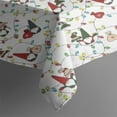thumbnail image 3 of White Christmas Gnome and Light Pattern Rectangle Tablecloth 60"x84",Waterproof Polyester Rectangle Table Cloth, Wipeable Spillproof Polyester Tablecloth for Dining, Camping, Indoor and Outdoor, 3 of 5